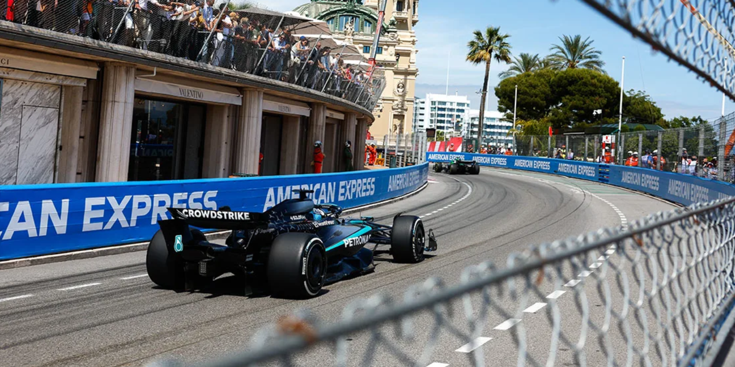 Mercedes-AMG Petronas F1 car on the Circuit de Monaco. Photo/Mercedes AMG Formula 1 Team Website